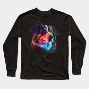 Neon Miniature American Shepherd Long Sleeve T-Shirt